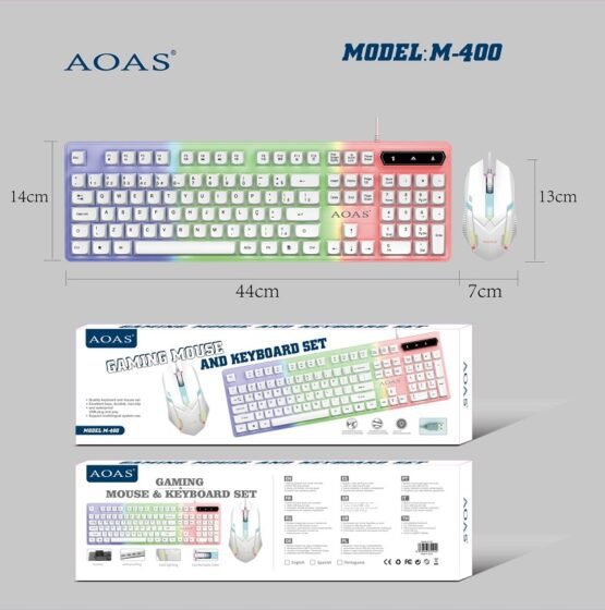 Σετ ενσύρματο πληκτρολόγιο & ποντίκι Gaming - M400 - 651244 - Image 2