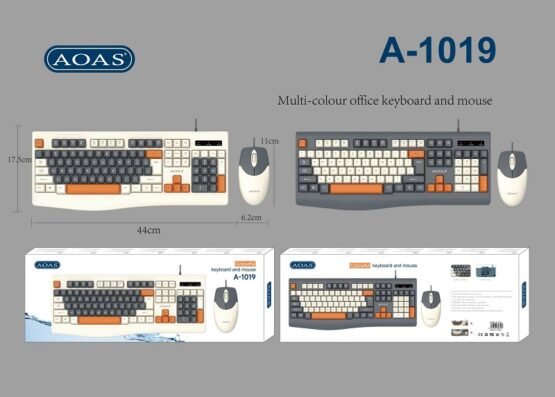 Σετ ενσύρματο πληκτρολόγιο & ποντίκι - A1019 - 656553 - White - Image 2