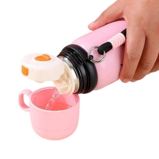 Παιδικό παγούρι-θερμός με κούπα - 500ml - 722368 - White - Image 2