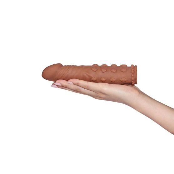 Pleasure X-Tender Penis Sleeve Brown 5 - Image 2