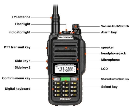 Φορητός πομποδέκτης UHF/VHF - UV98 PRO - Baofeng - 402987 - Green - Image 5