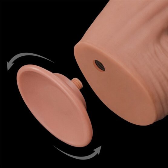 12'' King Sized Sliding Skin Dual Layer Dong - Image 5
