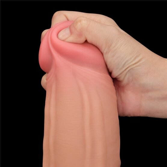 12'' King Sized Sliding Skin Dual Layer Dong - Image 7
