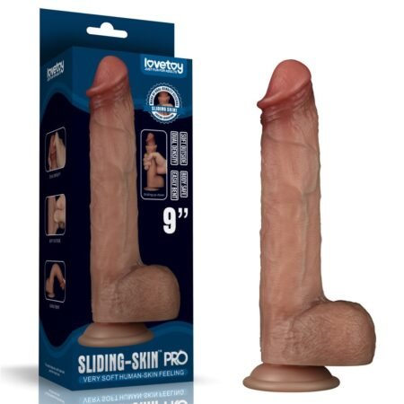 9'' Sliding Skin Pro Dual Layer Silicone Dong