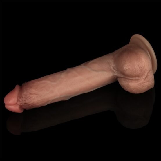 9'' Sliding Skin Pro Dual Layer Silicone Dong - Image 6