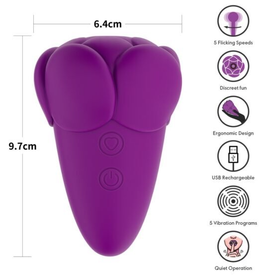 Flicker Rechargeable Vibrator Purple - Image 2