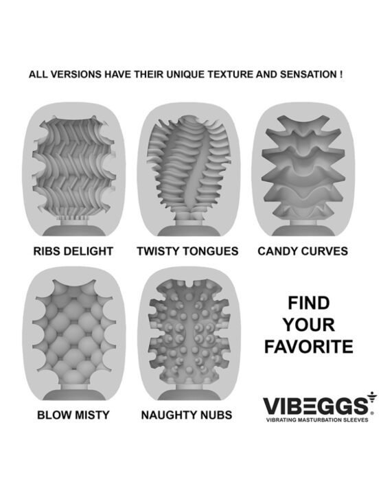 VIBEGGS - Twisty Tongues - Vibrating Masturbation Sleeve - White - Image 7