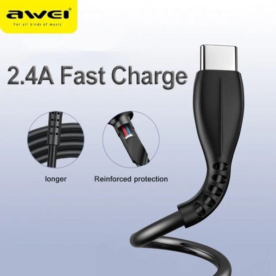 Καλώδιο φόρτισης & data - Type-C - Fast Charge - CL-115T - AWEI - 000864 - Image 2