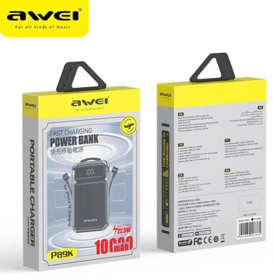 Powerbank - P89K - 10.000mah - AWEI - 009386 - Pink - Image 3