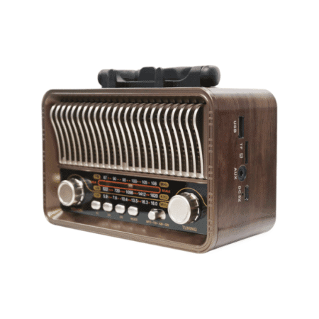 Επαναφορτιζόμενο ραδιόφωνο Retro με ηλιακό πάνελ - MD-1232BTS - 020115 - Brown