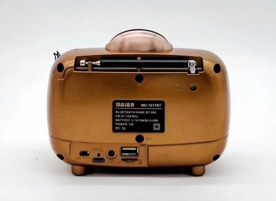 Επαναφορτιζόμενο ραδιόφωνο Retro - MD-1017BT - 020146 - Gold - Image 2