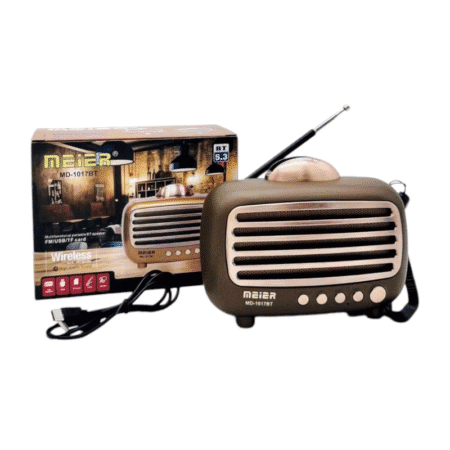 Επαναφορτιζόμενο ραδιόφωνο Retro - MD-1017BT - 410171 - Brown