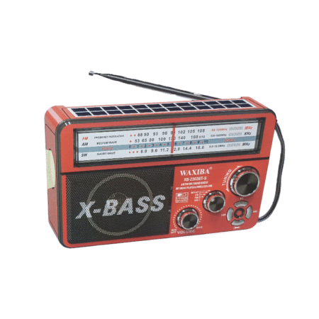 Επαναφορτιζόμενο ραδιόφωνο με ηλιακό πάνελ - XB-2302BTS - 023025 - Red