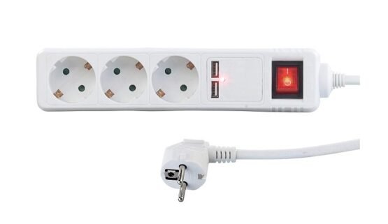 Πολύπριζο 3 θέσεων με διακόπτη και 2 θύρες USB - Σούκο - ST-GB03SU - 5m - 031351 - Image 2