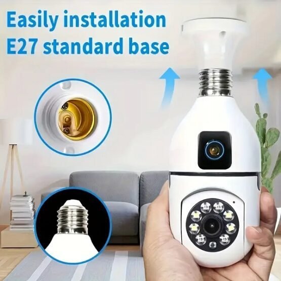 Κάμερα ασφαλείας IP - Dual - Lamp E27 - 080021 - Image 3