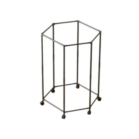 Τροχήλατη κρεμάστρα δαπέδου εξάγωνη - YH9913-1 - 114319 - Black