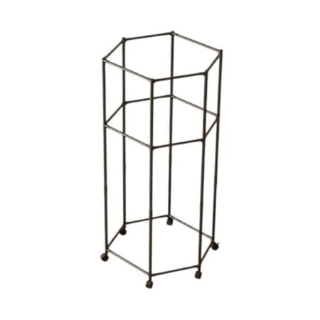 Τροχήλατη κρεμάστρα δαπέδου εξάγωνη 2 επιπέδων - YH9913-2 - 114326 - Black