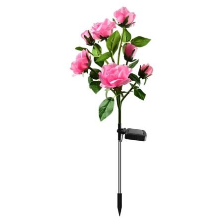 Φωτιζόμενα διακοσμητικά λουλούδια LED με ηλιακό πάνελ - 2pcs - 150289 - Pink