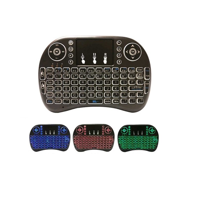 Ασύρματο mini πληκτρολόγιο με Αγγλικό Touchpad - i8 - 882788 - Black - Image 2