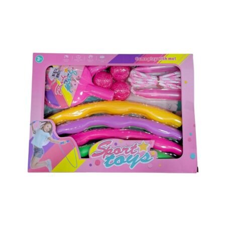 Παιδικό σετ άθλησης - Ping Pong - Σχοινάκι - Hula Hoop - 215579 - Pink