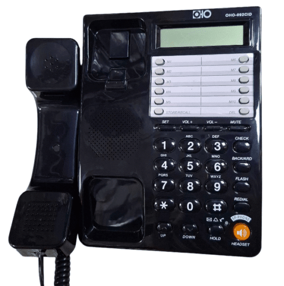 Ενσύρματο σταθερό τηλέφωνο - OHO-092 - 300757 - Black - Image 2