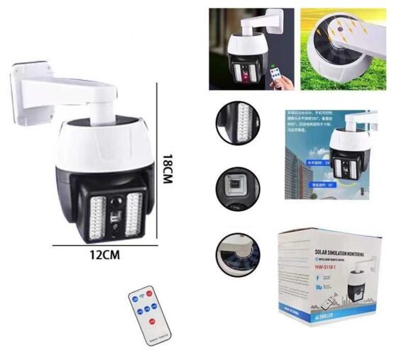 Ηλιακός προβολέας LED με αισθητήρα κίνησης & Dummy Camera - 5118-2 - 311827 - Image 2