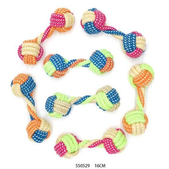 Παιχνίδι σκύλου σχοινί με μπάλες - 16cm - 12pcs - 550529 - Image 2
