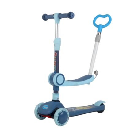 Παιδικό πατίνι τρίκυκλο με κάθισμα & λαβή - JX806 - 630118 - Blue