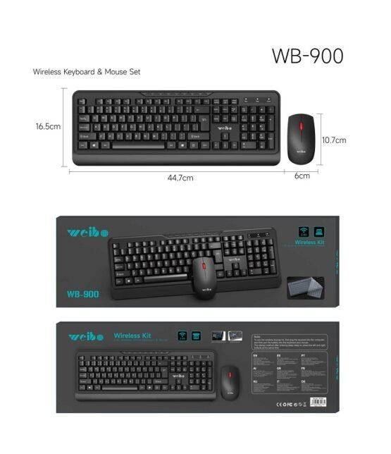 Σετ ασύρματο πληκτρολόγιο & ποντίκι - WB-900 - Weibo - 651381 - Image 2