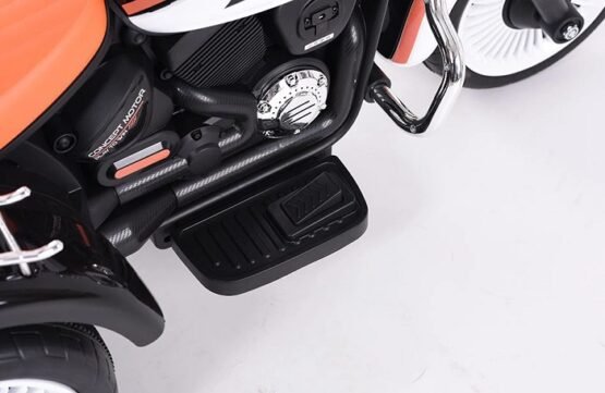 Παιδικό ηλεκτροκίνητο τρίκυκλο scooter με φάρο - BJQ-6388 - 701114 - White/Orange - Image 6