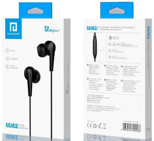 Ενσύρματα ακουστικά - MJ-62 - 705586 - Black - Image 2