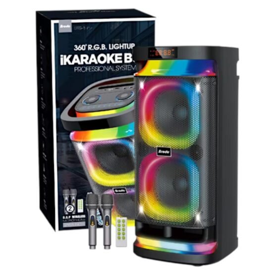 Φορητό ηχείο subwoofer με 2 μικρόφωνα Karaoke - BTS-1990 - 719909 - Image 2