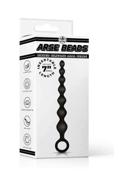 Arse Beads 7" Ribbed Silicone Aanal Beads II
