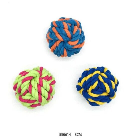 Παιχνίδι σκύλου μπάλα από σχοινί - 8cm - 12pcs - 550614 - Image 2