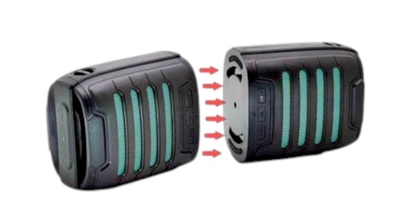 Ασύρματο ηχείο Bluetooth αδιάβροχο - 2in1 - KMS-121 - 886144 - Blue - Image 3