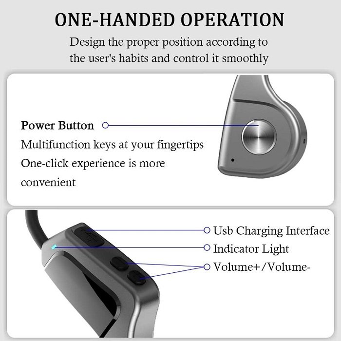 Aσύρματα ακουστικά - Neckband - F806 - 887561 - Grey - Image 3