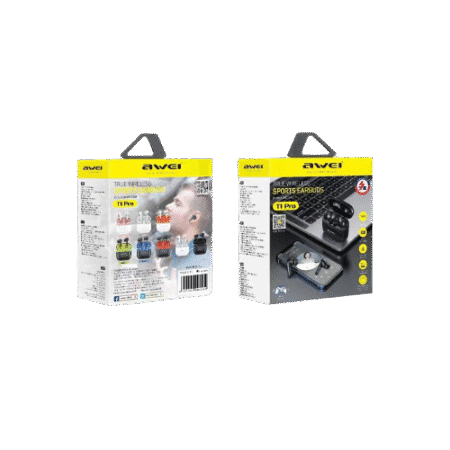 Ασύρματα ακουστικά Bluetooth με θήκη φόρτισης - T1 Pro - Awei - 888674 - Black