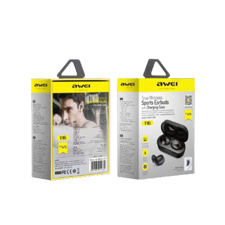 Ασύρματα ακουστικά Bluetooth με θήκη φόρτισης - T16 - Awei - 888902