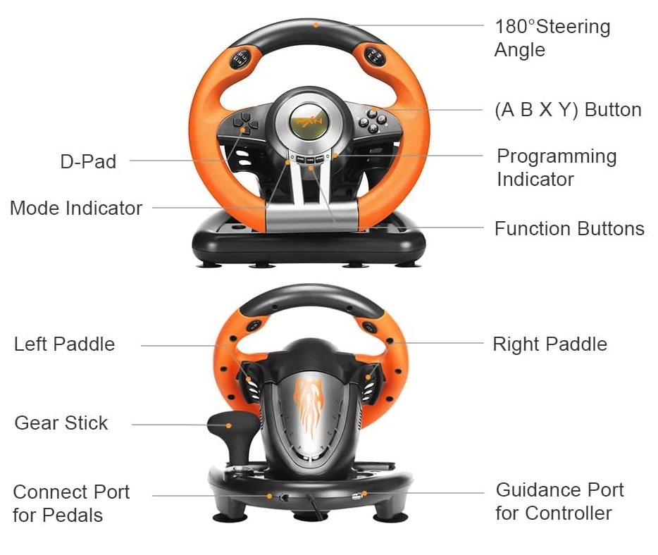 Σετ τιμονιέρα gaming με πετάλια - PXN-V3PRO - 901231 - Image 2