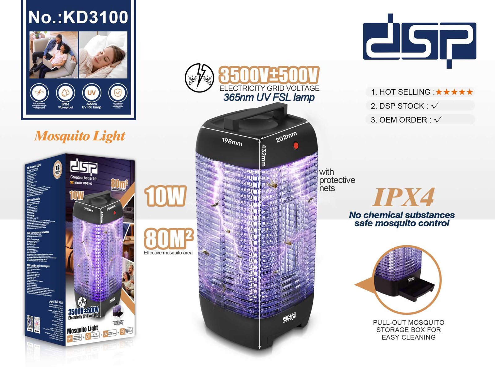 Συσκευή εξολόθρευσης κουνουπιών - KD3100 - DSP - 618731 - Image 2
