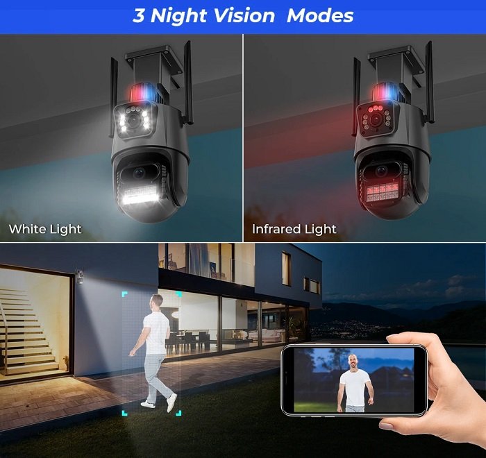 Κάμερα ασφαλείας IP Dual - Security Camera - WiFi - 310777 - Image 4