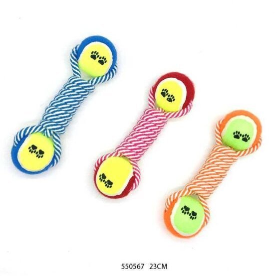 Παιχνίδι σκύλου σχοινί με μπάλες - 23cm - 12pcs - 550567 - Image 2