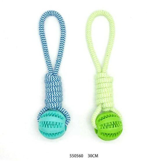 Παιχνίδι σκύλου σχοινί με μπάλα - 30cm - 12pcs - 550560 - Image 2