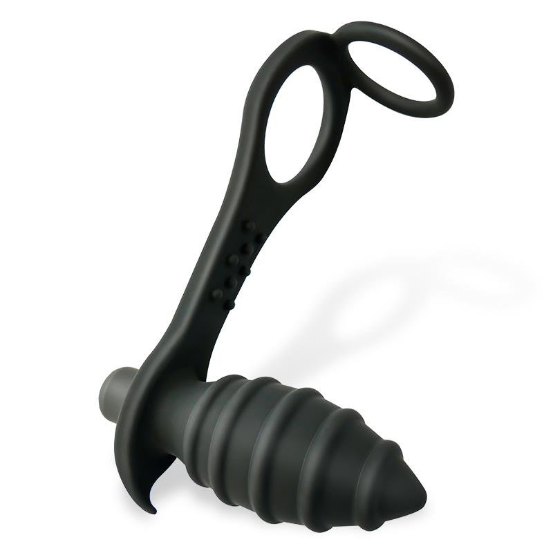 Aksten Vibrating Anal Plug with Penis Ring - Image 2