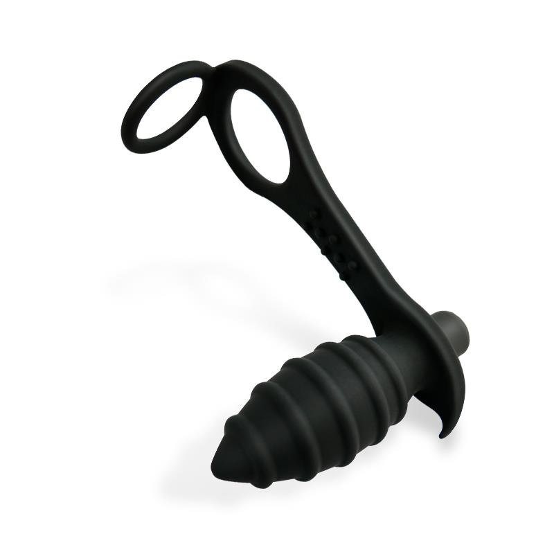 Aksten Vibrating Anal Plug with Penis Ring - Image 3