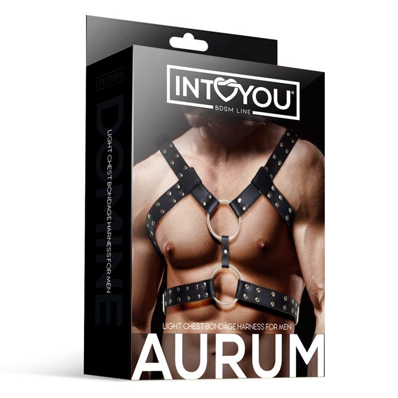 Aurum Male Chest Bondage Harness Vegan Leather - Image 4