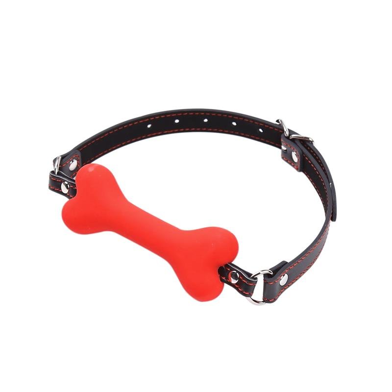 Bone Gag Ball Red - Image 3