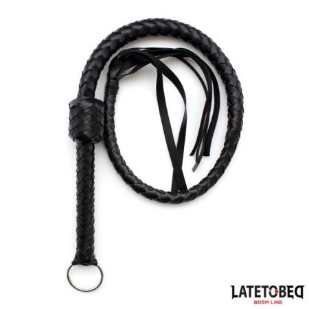 Braided Whip Black 116cm