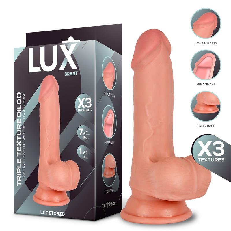 Brant Triple Density Dildo with Balls 7.6