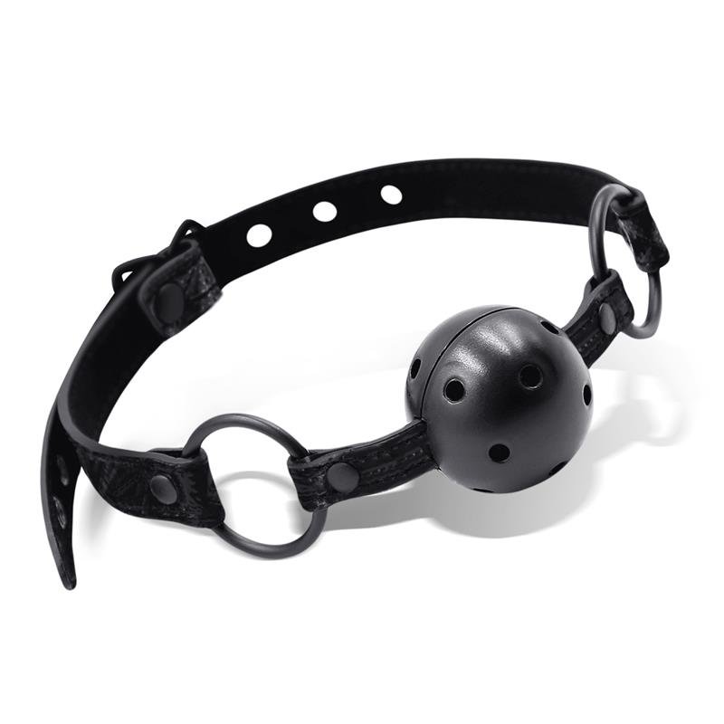 Breathable Gag Ball Sapphire Vegan Leather - Image 2